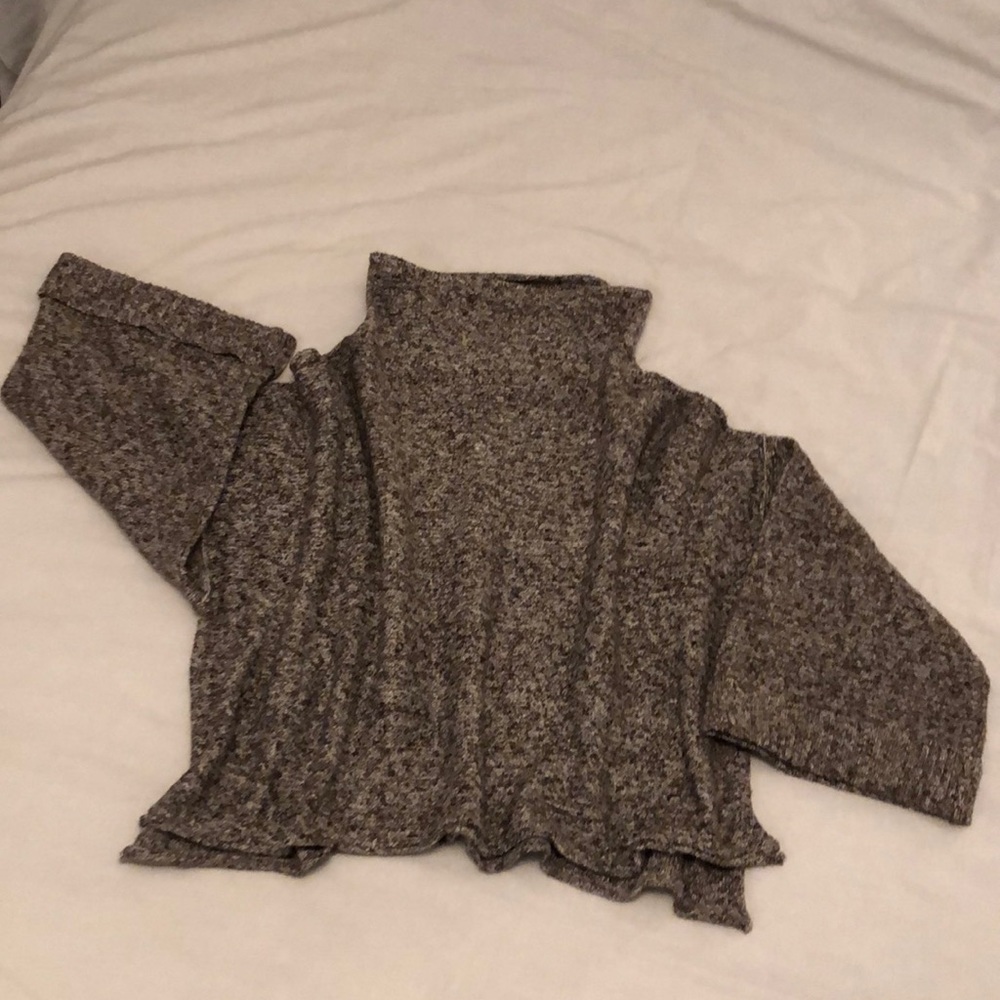 Band of Gypsies Brown Cowl Neck Cropped Sweater